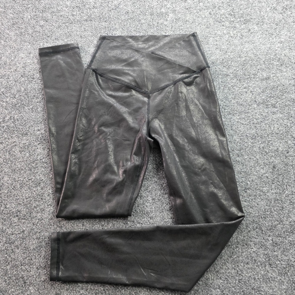 OFFLINE by Aerie Leggings Real Me Crossover Crackle High Waist Small Black Women